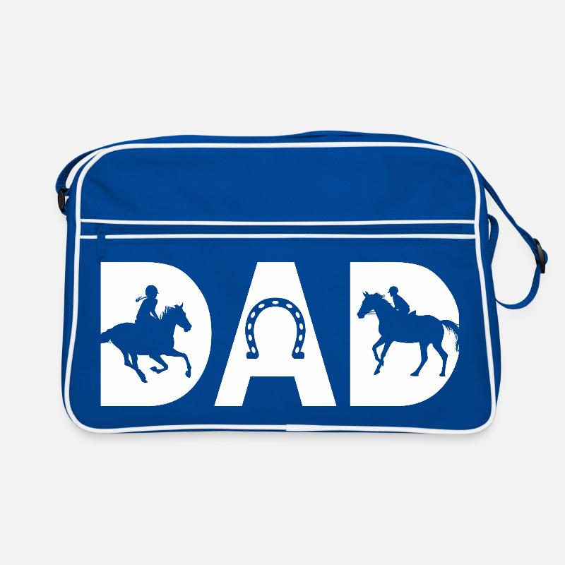 Pferd Papa Pferd Dad Retro Tasche