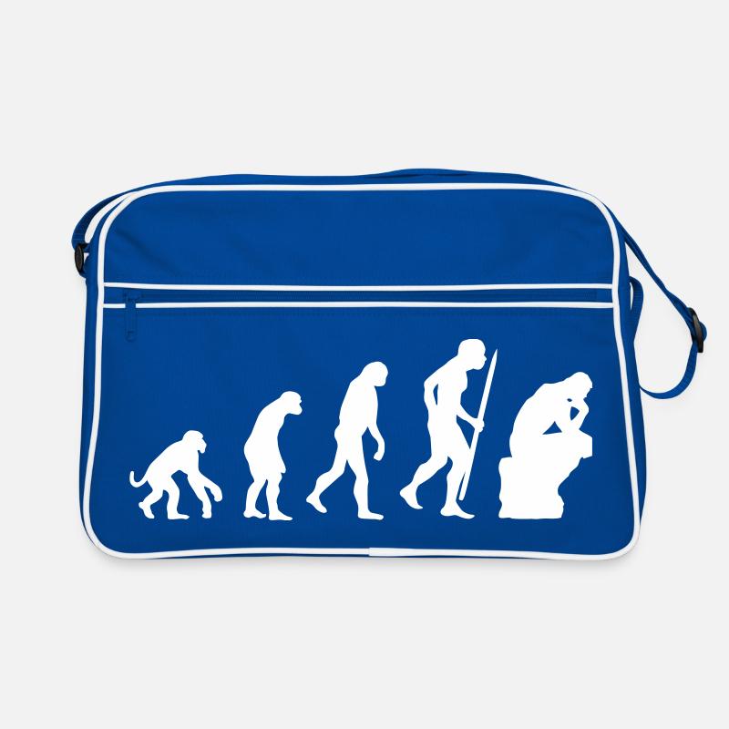 Evolution der Denker Philosophie Philosoph Lustige Retro Tasche