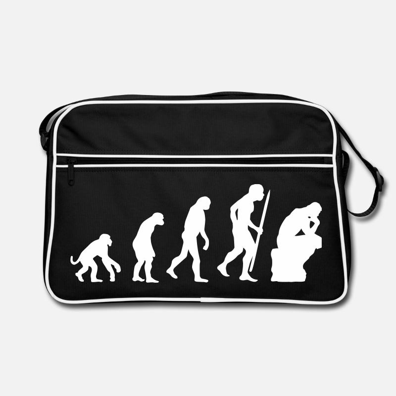 Evolution of thinker philosophy philosopher funny Retro Bag