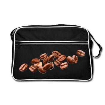 Art réaliste des grains de café - Sac Retro - noir/blanc - Devant