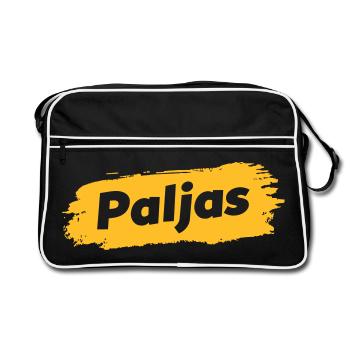 Paljas - Antwerpener Dialekt - Retro Tasche - Schwarz/Weiß - Vorne