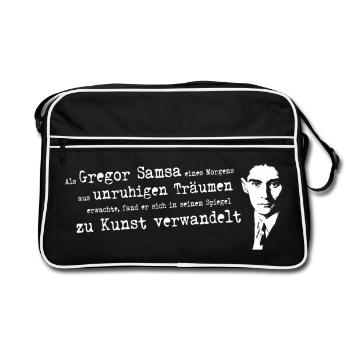 Franz Kafka-Beuys Transformation de l’entreprise | Gregor Samsa - Sac Retro - noir/blanc - Devant