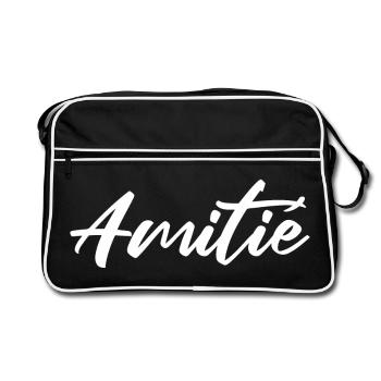 Amitie Script Élégante - Sac Retro - noir/blanc - Devant