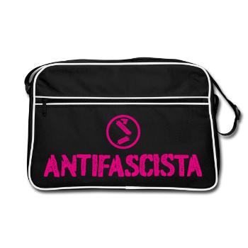 Antifasciste - Sac Retro - noir/blanc - Devant