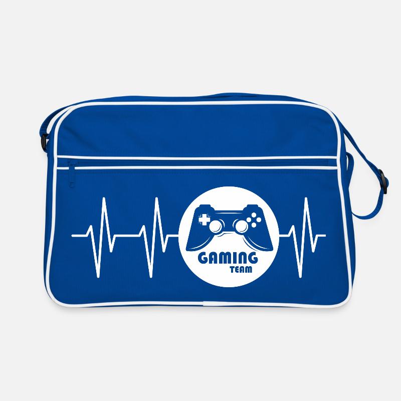 puls gaming Herzschlag Controller Symbol gamer Retro Tasche