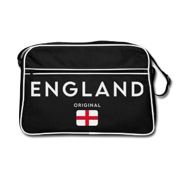 Flag of England, British pride - Retro Bag - black/white - Front