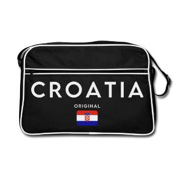 Drapeau croate, fierté croate - Sac Retro - noir/blanc - Devant