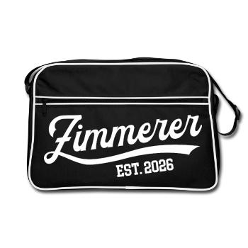 Carpenter 2026 Apprenticeship Profession Carpentry Apprentice - Retro Bag - black/white - Front
