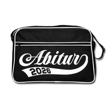 Abi 2026 - Abitur - Cadeau rétro - Sac Retro - noir/blanc - Devant