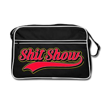 Shit Show Retro Style Logo - Retro Bag - black/white - Front