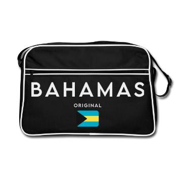 Bahamian pride, minimalist sleek design - Retro Bag - black/white - Front