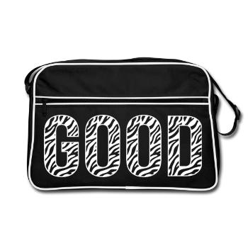 GOOD zebra pattern - Retro Bag - black/white - Front
