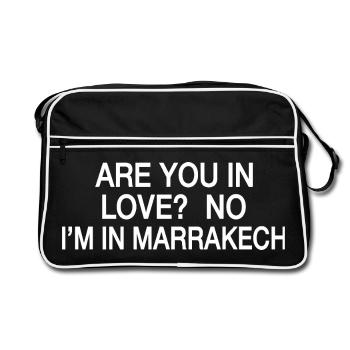 In Love No I'm In Marrakech | Humour Voyage - Sac Retro - noir/blanc - Devant