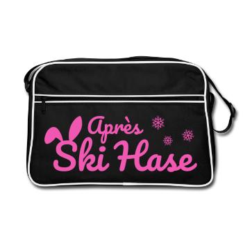 Apres Ski Rabbit Ski Après Ski Party Rose neige - Sac Retro - noir/blanc - Devant