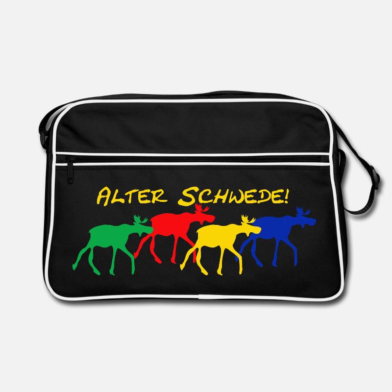 Alter Schwede - Retro Tasche - Schwarz/Weiß