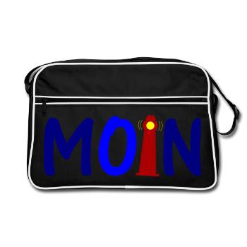 Moin Friesland - Sac Retro - noir/blanc - Devant