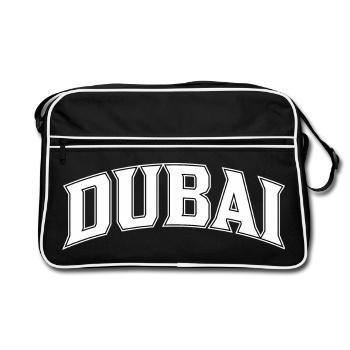 Dubai lettering in the arch - Retro Bag - black/white - Front