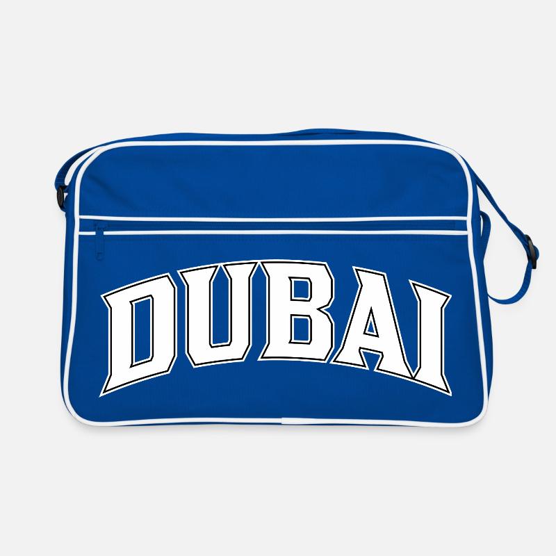 Lettrage de Dubaï dans l’arche Sac Retro