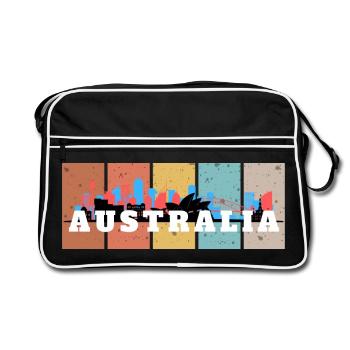 Australia Skyline Panels - Retro Bag - black/white - Front