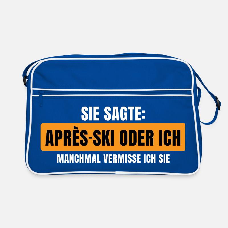 Sie sagte Apres Ski oder ich Party lustig Design Retro Tasche