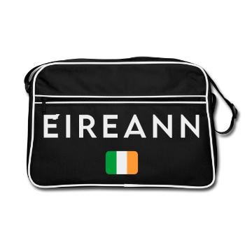 Drapeau de l’Irlande, Irish Pride - Sac Retro - noir/blanc - Devant