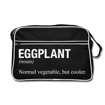 EGGPLANT Aubergine - Sac Retro - noir/blanc - Devant