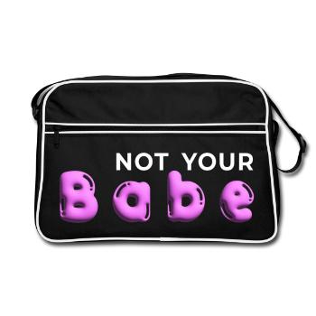 Pas ton bébé. Déclaration minimale de la génération Z - Sac Retro - noir/blanc - Devant
