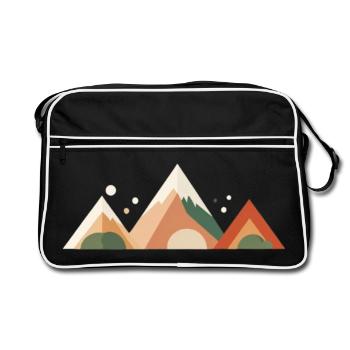 Alpine Sunset Peaks - Retro Bag - black/white - Front