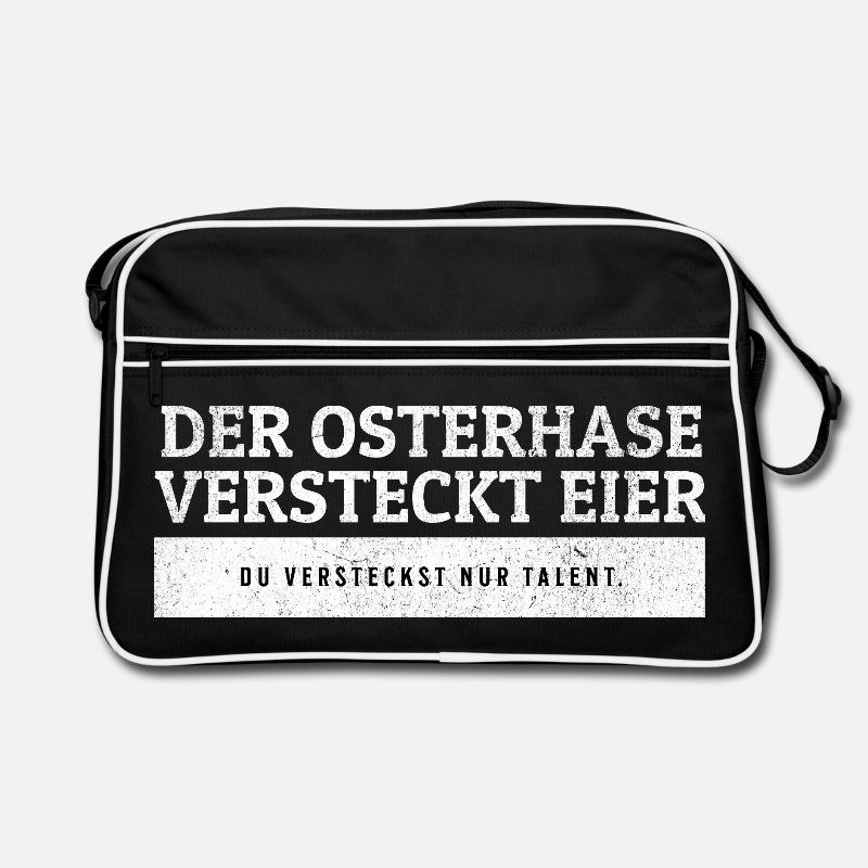 SARKASMUS - Osterhase versteckt Eier, du Talent. Retro Tasche