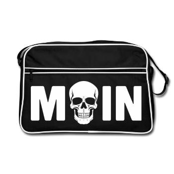 MOIN Salut du Nord de l’Allemagne Crâne - Sac Retro - noir/blanc - Devant