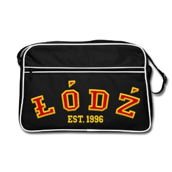 Łódź Est. 1996 - Retro Bag - black/white - Front
