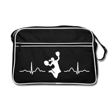 Cheerleader Cheer Mom Cheerleading - Retro Bag - black/white - Front