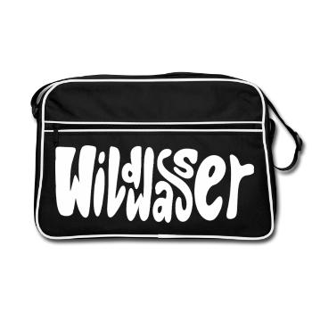 Lettrage en eaux vives - Sac Retro - noir/blanc - Devant