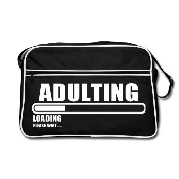 Official Adult 18th Birthday Gift 18 Years Old - Retro Bag - black/white - Front