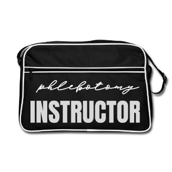 Phlebotomy instructor - Retro Bag - black/white - Front
