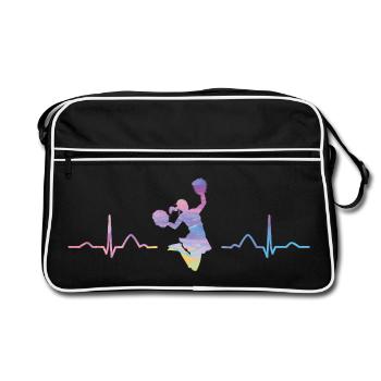 Cheerleader Cheer Mom Cheerleading - Retro Bag - black/white - Front