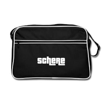Schere - Retro Tasche - Schwarz/Weiß - Vorne