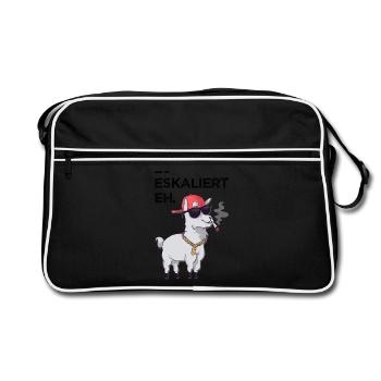 Es Eskaliert Eh - Retro Tasche - Schwarz/Weiß - Vorne