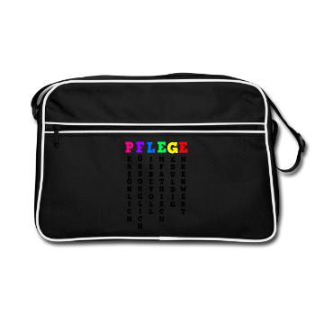 Elderly care definition of care - Retro Bag - black/white - Front