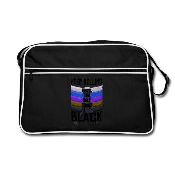 Le Jiu-Jitsu brésilien Keep Rolling Belt devient noir - Sac Retro - noir/blanc - Devant