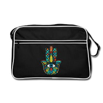 Méditation Hamsa La Main De Fatima - Sac Retro - noir/blanc - Devant