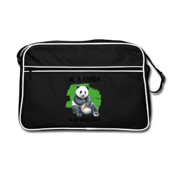 Black Lives Matter Be A Panda - Sac Retro - noir/blanc - Devant