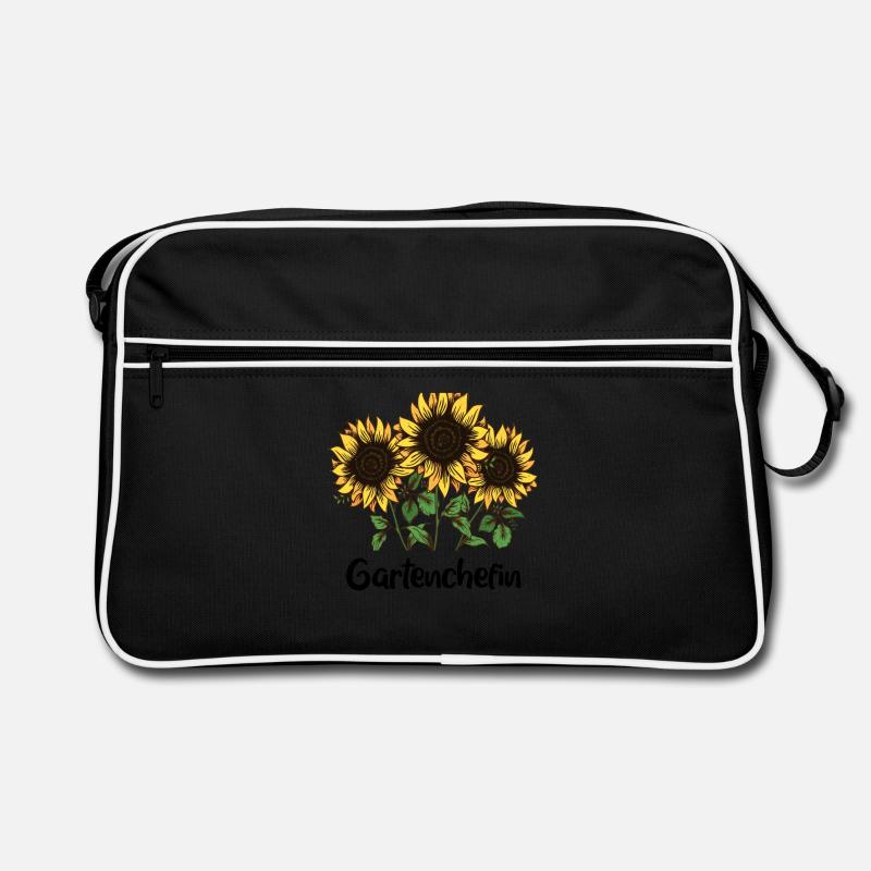 Garten Gartenchefin - Retro Tasche - Schwarz/Weiß