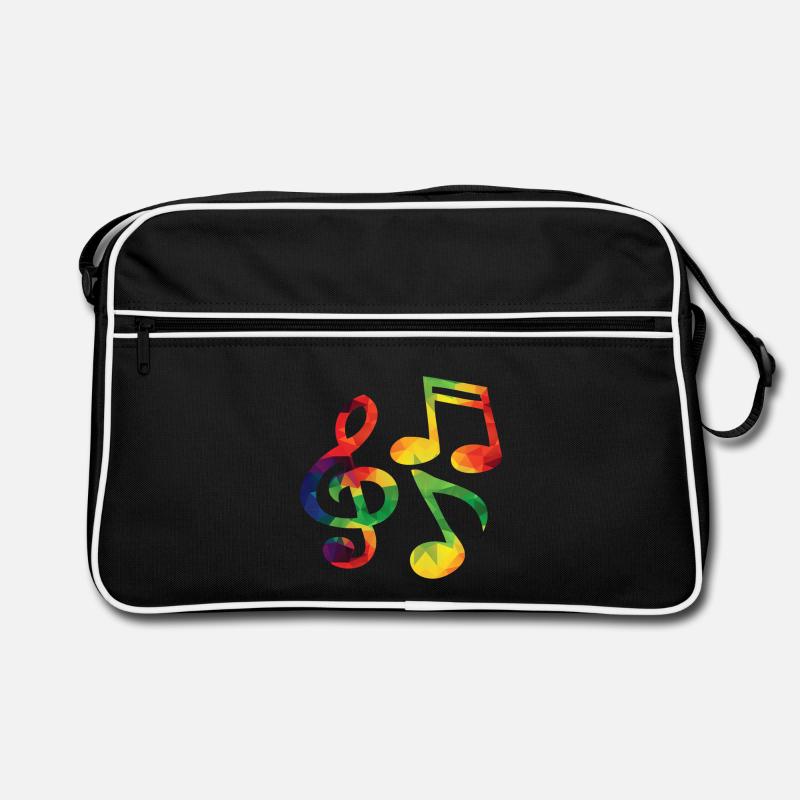 Notes de musique colorées Sac Retro