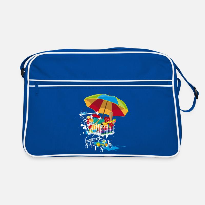 Ustensiles de plage dans le panier Sac Retro