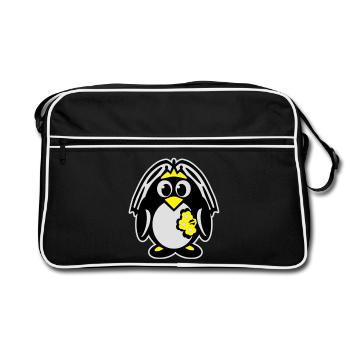 penguin bride - Retro Bag - black/white - Front