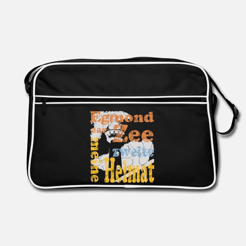 Egmond aan Zee - Retro Tasche - Schwarz/Weiß