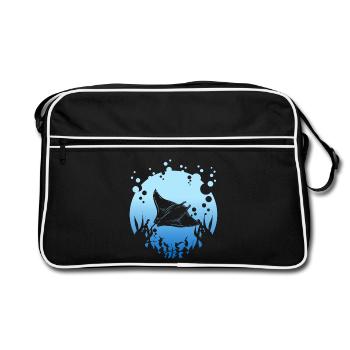 Manta Rochen - Retro Tasche - Schwarz/Weiß - Vorne