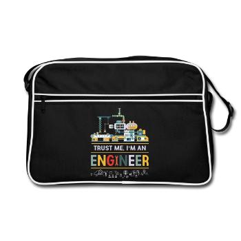 engineer - Retro Bag - black/white - Front