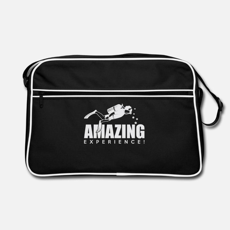 Tauchen Taucher - Retro Tasche - Schwarz/Weiß